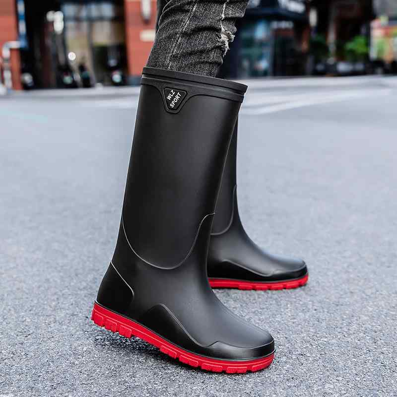 長靴 メンズ 防水 滑り止め 保温 高筒 迷彩柄 作業用 工事現場 アウトドア PVC製 オールシーズン対応 レインブーツ カジュアル