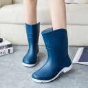 レインブーツ レディース 防水 滑り止め 裏起毛 防寒 保温 ミドル丈 ショート丈 長靴 雨靴 PVC製 ローヒール おしゃれ 韓国風 通勤 通学 梅雨 雪対策...