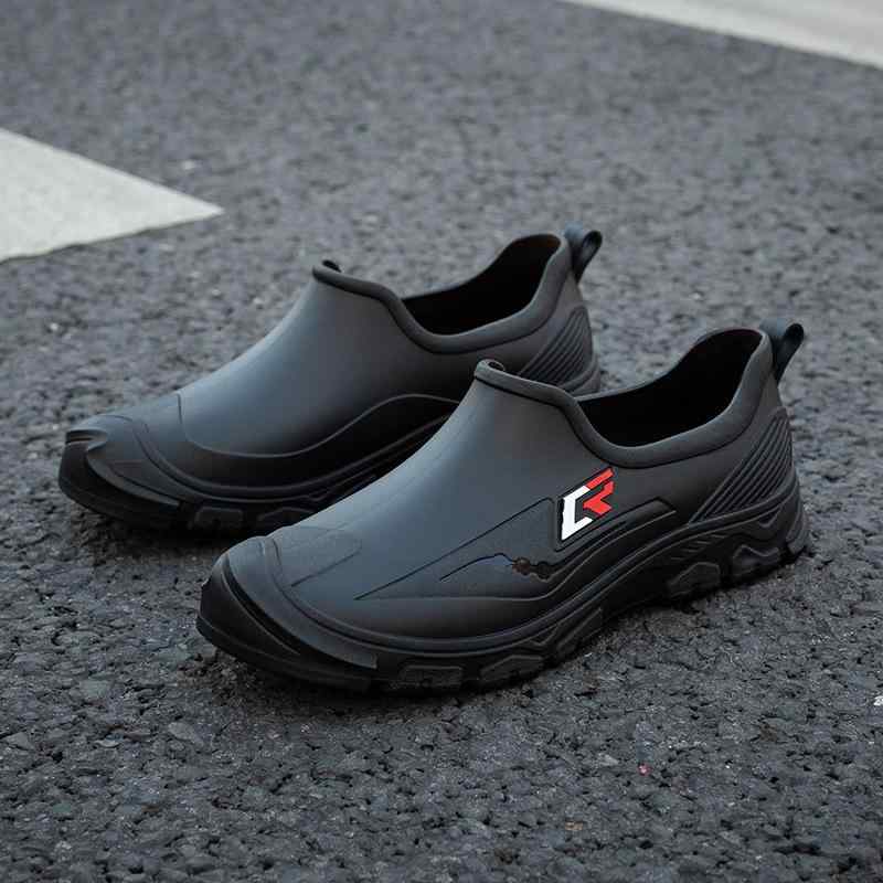 雨靴 メンズ 四季 防水 ローカット 滑り止め 軽量 韓国ファッション スタイリッシュ 耐摩耗性 PVC素材 ..