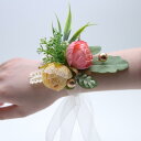 コサージュ リストブーケ ブローチ 結婚式 ブライズメイド ウェディング 造花 ナチュラルテイスト 披露宴 二次会 パーティー バラモチーフ