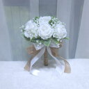 ブーケ 造花 アーティフィシャルフラワー シルクフラワー ローズ 薔薇 ナチュラル ウェディングブーケ 結婚式 プロポーズ 前撮り フォトウェディング 花嫁 プレゼント