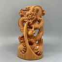 置物 黄金檀 模造沈香 龍 彫刻 木製 昇り龍 龍騰四海 開運 風水 縁起物 辰年 ギフト 開業祝い 新築祝い オフィス リビング 玄関 インテリア 和室 和風 重厚感 オブジェ(x2)(3)