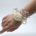 ブローチ レディース 花 フラワー コサージュ リストコサージュ クリスタルビーズ アクセサリー 上品 華やか エレガント 結婚式 披露宴 パーティー 秋冬