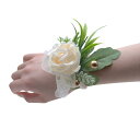 コサージュ 男女兼用 結婚式 ブートニア リストコサージュ 花嫁 ブライズメイド 参列者用 フォーマル 卒業式 入学式 パーティー イベント 布製 上品 パール装飾 ウェディング小物