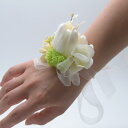 フラワーアクセサリー ウェディング 造花 チューリップ 新婦 ブライズメイド リストブーケ 新郎 グルームズマン ブートニア 結婚式 シルクフラワー 選べるカラー 白 ピンク 黄 青 赤