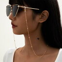 多機能 アクセサリー 珍珠 金属製 滑り止め 眼鏡 マスク サングラス対応 チェーン ストラップ ゴールド シルバー 上品 通勤 ファッション(x2)