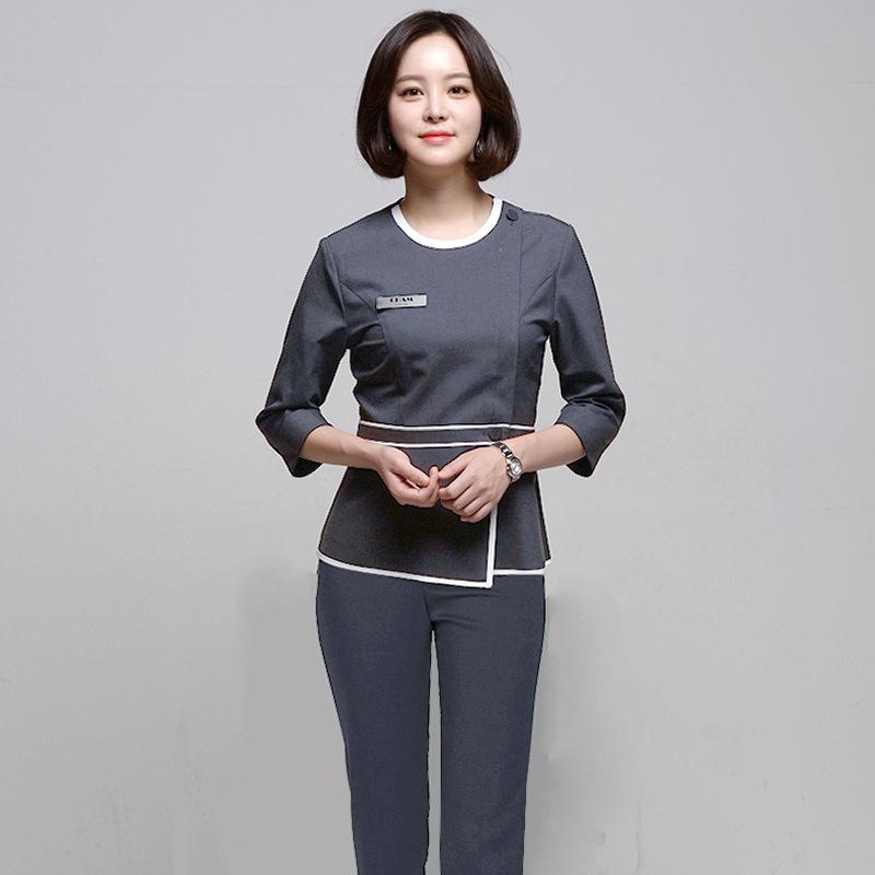 ユニフォーム レディース 吸汗速乾 韓国風 制服 美容 エステ ネイル マッサージ 整体 スパ サロン スタ..