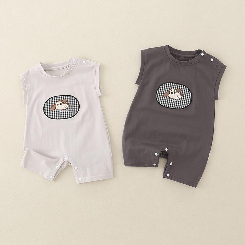 綿100% 吸汗速乾 薄手 ノースリーブ ロンパース 男の子 ベビー服 春夏 キャラクター柄 かわいい おしゃれ 韓国風 お出かけ 部屋着 ショート丈 カバーオール オールインワン 新生児 赤ちゃん