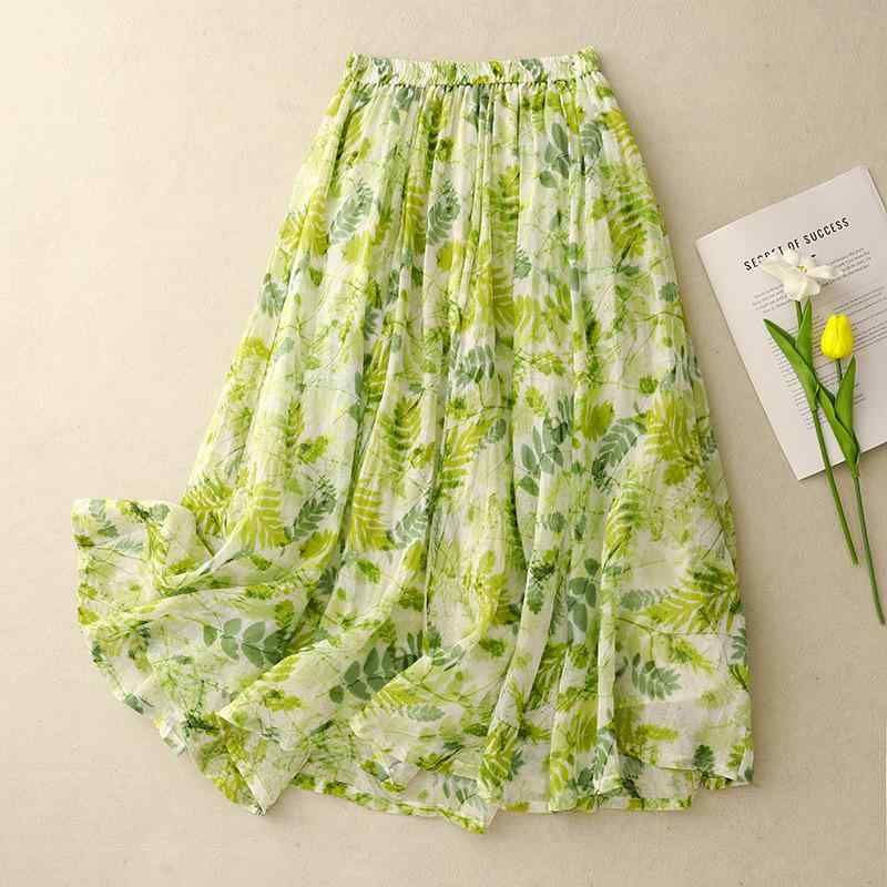 スカート レディース 酵素洗い加工 レトロカジュアル 大人可愛い Aライン ミモレ丈 フレアシルエット ..