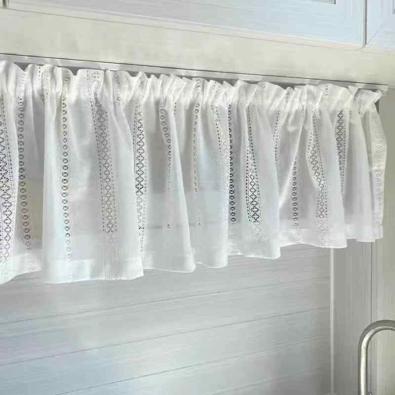 カフェカーテン レース 小窓用 目隠し 間仕切り 突っ張り棒対応 和風 モダン シアー 薄手 採光 出窓 寝..