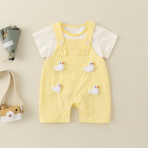 ベビー服 女の子 薄手 半袖 Tシャツ ショートパンツ 2点セット アヒル柄 コットン100% 柔らかい 肌触り良い 女児 夏物 普段着 お出かけ ルームウェア ベビー服 女の子 薄手 半袖 Tシャツ ショートパンツ 2点セット アヒル柄 コットン100% 柔らかい 肌触り良い 女児 夏物 普段着 お出かけ ルームウェア