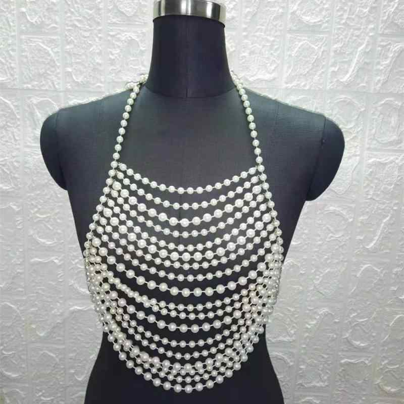 キャミソール レディース セクシー パール カットアウト トップス インナー 欧米風 カジュアル エレガント ポリエステル素材 フリーサイズ ホワイト 秋冬