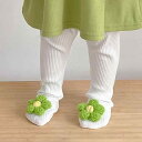 レギンス 女の子 子供 キッズ ベビー 春秋 立体 小花柄 コットン ロング丈 ウエストゴム 韓国風 スパッツ タイツ イエロー グリーン 総柄 かわいい 幼児向け ボトムス
