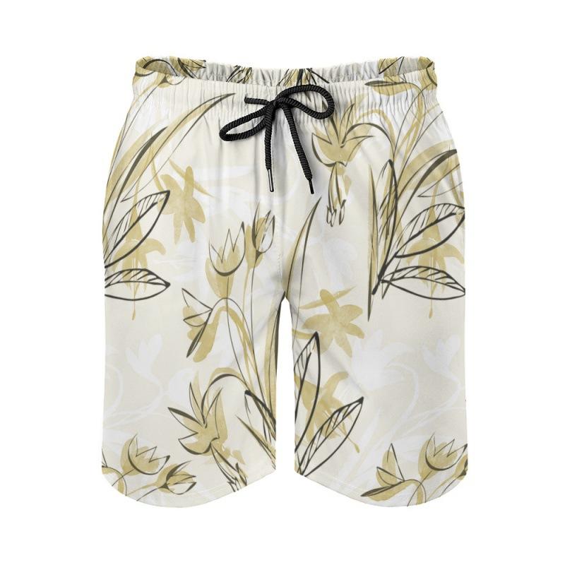 ビーチパンツ メンズ ゆったり 速乾 ポリエステル素材 ストレートシルエット 3Dデジタルプリント 花柄 ..