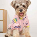 ペットウェア 秋冬 防寒 保温 かわいい おしゃれ 通気性 犬猫兼用 フルーツ柄 ポリエステル スウェット