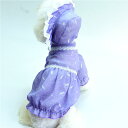 犬服 猫服 小型犬 中型犬 春夏 薄手 軽量 かわいい おしゃれ 韓国風 シャツ Tシャツ パープル S M L XL XXL(x2)