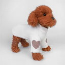 犬服 猫服 秋冬 蓄熱保温 スウェット ハート刺繍 コットンブレンド カジュアル 小型犬 中型犬向け 白 グレー XS S M L XLサイズ対応