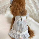ペット服 犬服 女の子用 ひんやり接触冷感 小型犬 トイプードル 夏用 薄手 レース ハート柄 プリンセス ドレス ワンピース かわいい 綿混素材