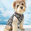 ペットウェア 小型犬 猫用 ヒョウ柄 プリント モノクロ ベスト ノースリーブ 春夏 おしゃれ カジュアル 薄手 ポリエステル 犬猫兼用