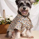 ペット シャツ 猫 小型犬 子犬 用 薄手 通気性 ポリエステル 素材 春夏 カラフル ヒョウ柄 開襟 カジュアル ドッグウェア キャットウェア お散歩 お出か...