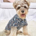 ドッグシャツ 小型犬用 民族風 花柄プリント シュナウザー テディ ビション ポメラニアン トイプードル ポリエステル製 かわいい おしゃれ 春夏