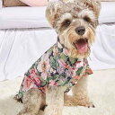 ペット用シャツ 春夏 花柄プリント 犬猫兼用 アロハシャツ 海辺 リゾート風 かわいい おしゃれ 小型犬 中型犬 コットン素材