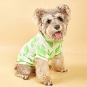 ペットウェア 犬 猫兼用 夏用 リゾート ビーチ お散歩 小型犬 中型犬向け ライトグリーン 牛柄 プリント Tシャツ ポリエステル 速乾 薄手 かわいい おし...