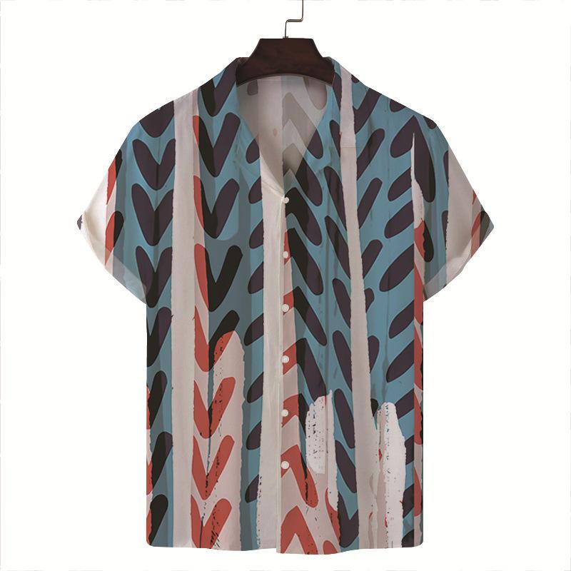 シャツ メンズ 春夏 半袖 開襟シャツ カジュアル 大きいサイズ ビッグシルエット ゆったり 花柄 総柄プリント 欧米風 おしゃれ