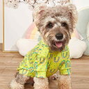 ペット服 猫 犬 Tシャツ ジオメトリック エスニック柄 プリント 春夏 ユニセックス ポリエステル おしゃれ イエロー レインボー