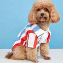 ペットシャツ 猫犬兼用 おしゃれ リゾート風 カラフル ストライプ柄 通気性 ポリエステル素材 小型犬 中型犬 春夏 ドッグウェア
