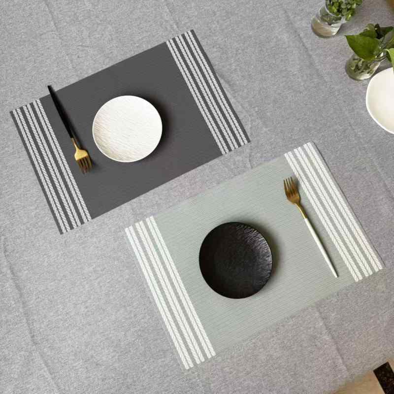 ランチョンマット ホテルライク PVC製 洗える 無地 欧風デザイン 防水 滑り止め 耐熱 正方形 コースター