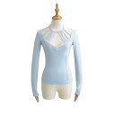 Tシャツ レディース ホルターネック スリムフィット レース 切り替え セクシー 純欲風 ショート丈トップス 春夏 欧米風 カジュアル 無地 ポリエステル混