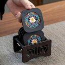 茶托 ベークライト エナメル彩 斜めカット 四角 コースター 茶道 功夫茶 茶器 茶道具 カップマット 中国茶器 茶杯ホルダー 耐熱 おしゃれ モダン ブラック 直径約10cm
