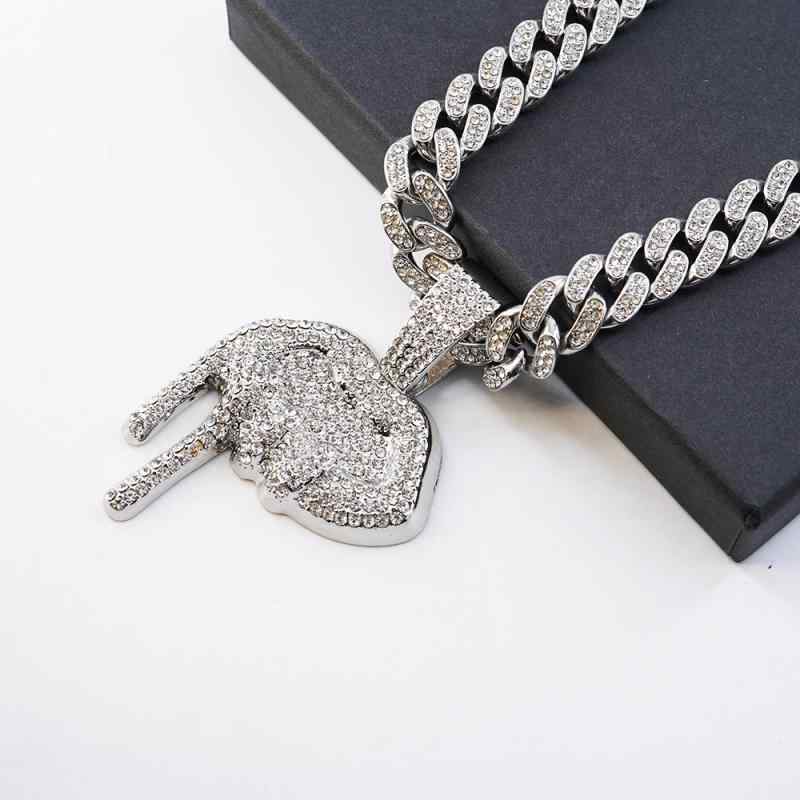 ネックレス メンズ ヒップホップ ストリートファッション 唇 リップデザイン 滴る ペンダント 太め キ..