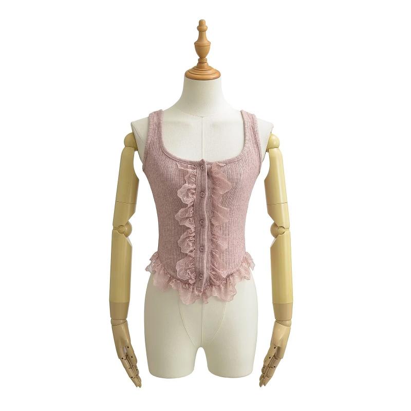 キャミソール レディース 細見え スリムフィット レースデザイン ショート丈 クロップド丈 セクシー 大人カジュアル トップス 春夏 ポリエステル 無地 伸縮性