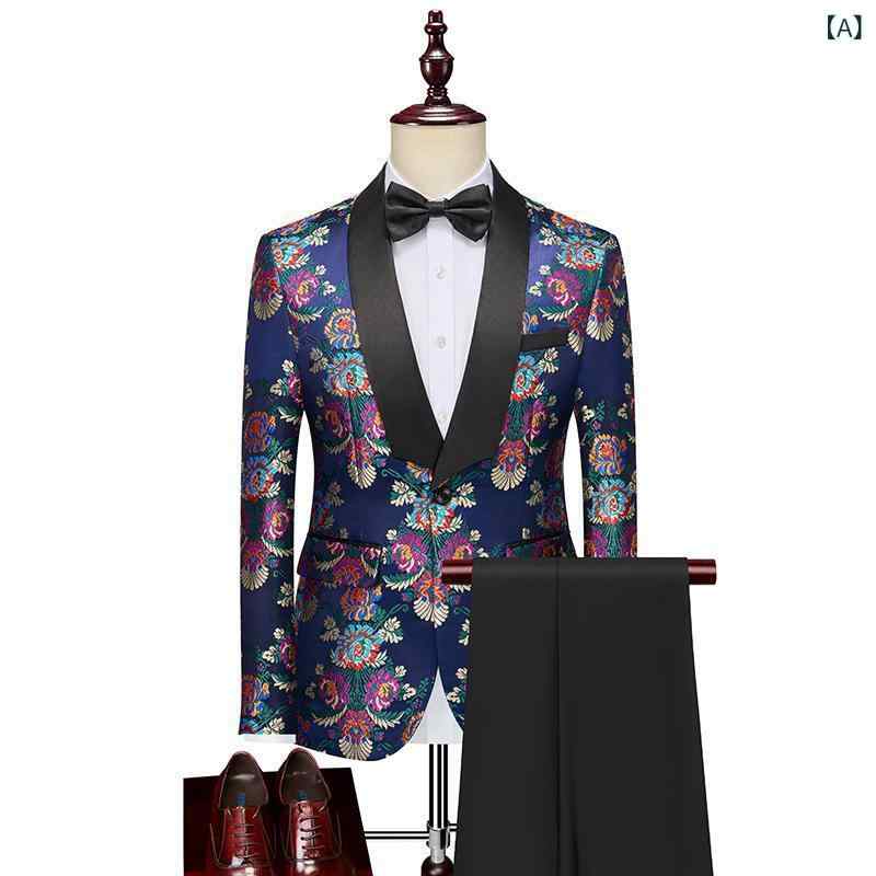 スーツ メンズ スリムフィット セットアップ ショールカラー ジャカード織り ビジネス カジュアル パーティー 司会者 礼服 フォーマル 結婚式 披露宴 二次会 韓国風 綿混 オールシーズン 丈夫