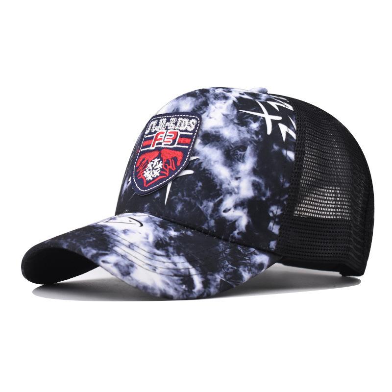 キャップ 男女兼用 UVカット 防風 綿素材 サイズ調節可能 レトロ アルファベット ワッペン グラフィテ..