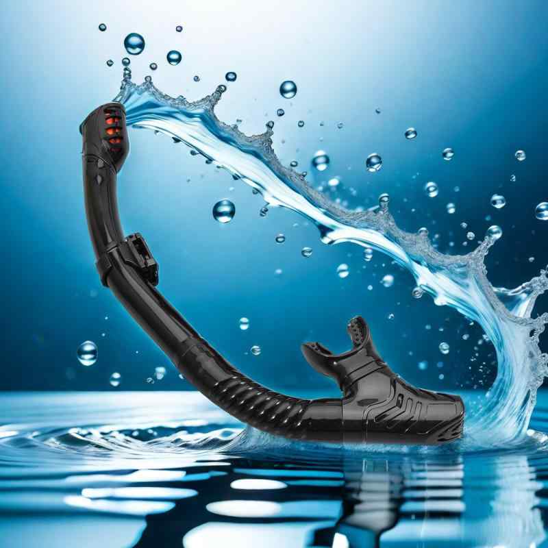 シュノーケル 全干式 呼吸管 呼吸しやすい スイミング トレーニング用 大人用 子供用 男女兼用 潜水 ス..