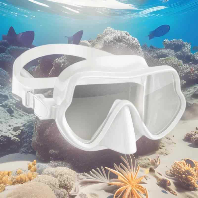 潜水マスク 大人用 フレームレス ワイドビュー 液体シリコン製 PCレンズ スキューバダイビング フリー..