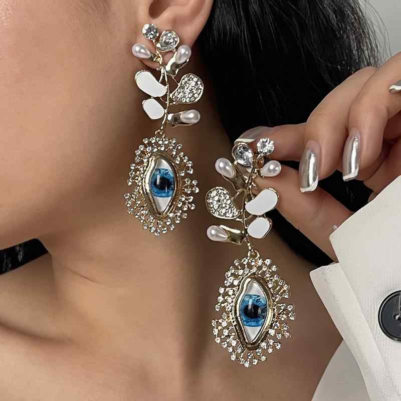 ピアス レディース ゴールドカラー 欧米ファッション レトロ クリエイティブデザイン ドロップオイル ..