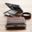 シガレットケース 無垢材 ローズウッド製 20本収納 スリムタバコ対応 携帯用 コンパクト 防湿 モダン シンプル ビジネス プレゼント