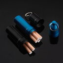 携帯ケース メンズ 防水 防湿 ポータブル 亜鉛合金製 密閉 耐衝撃 タバコケース ピルケース 小物入れ キーホルダー アウトドア 5個セット(x3)