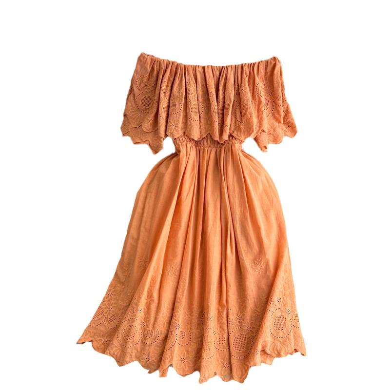 ワンピース レディース 韓国風 オフショルダー ノースリーブ フリル ウエストマーク 着痩せ効果 Aライン 上品 フェミニン ビーチ リゾート バカンス ミモレ丈 フリーサイズ 無地 多色展開 春夏