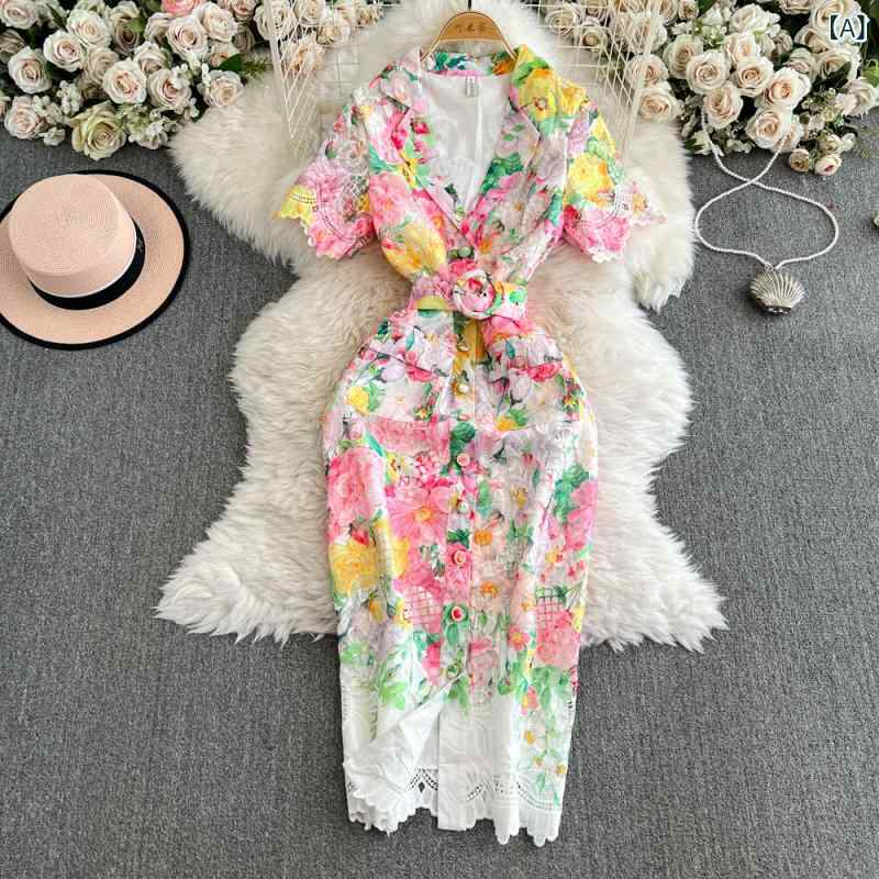 ワンピース レディース Vネック レース 透かし 半袖 花柄 ピンク 高級感 上品 エレガント 細見え スタイルアップ ハイウエスト ミモレ丈 タイトスカート フォーマルドレス 通勤スタイル