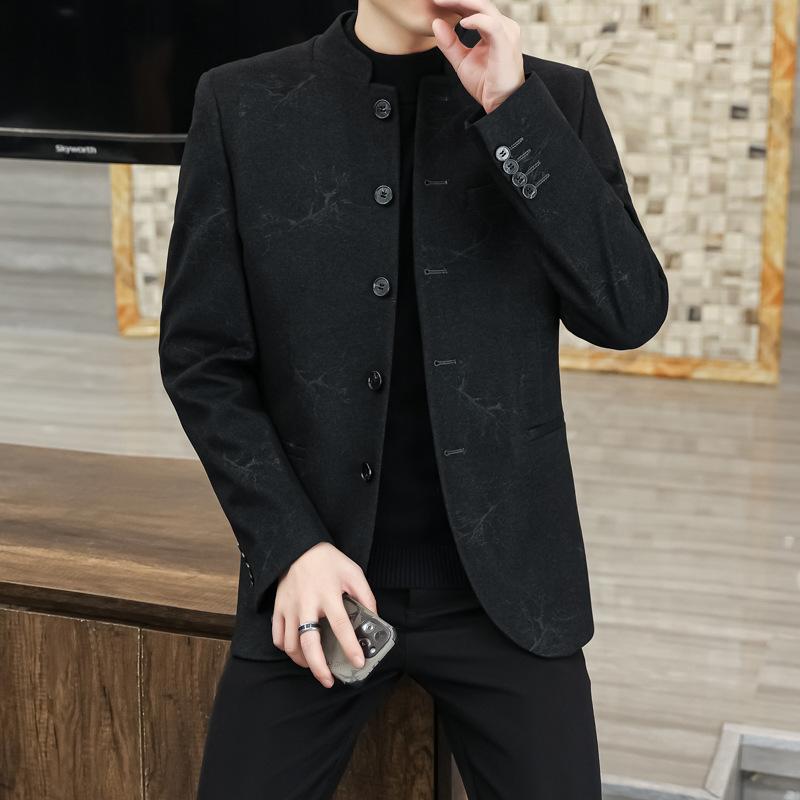 ジャケット メンズ 立ち襟 中国風 カジュアル スリムフィット 秋冬 洗濯機対応 通気性 シワになりにく..
