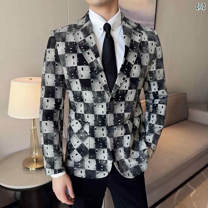 形状記憶 しわになりにくい スリムフィット テーラードジャケット メンズ 秋冬 ジャカード デニム ブラック デニムブルー カジュアル ビジネス 通勤