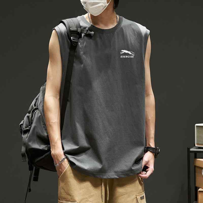 Tシャツ メンズ 吸汗速乾 通気性 軽量 ルーズフィット トレーニング スポーツ ノースリーブ タンクトップ ポリエステル 再生繊維 クルーネック 夏用 運動着