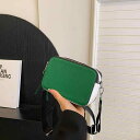 ショルダーバッグ レディース カラーブロック カメラデザイン 斜め掛け レトロ おしゃれ ファッション カジュアル PUレザー 横型 スクエア スマホ収納 小さめ 春夏(x2)
