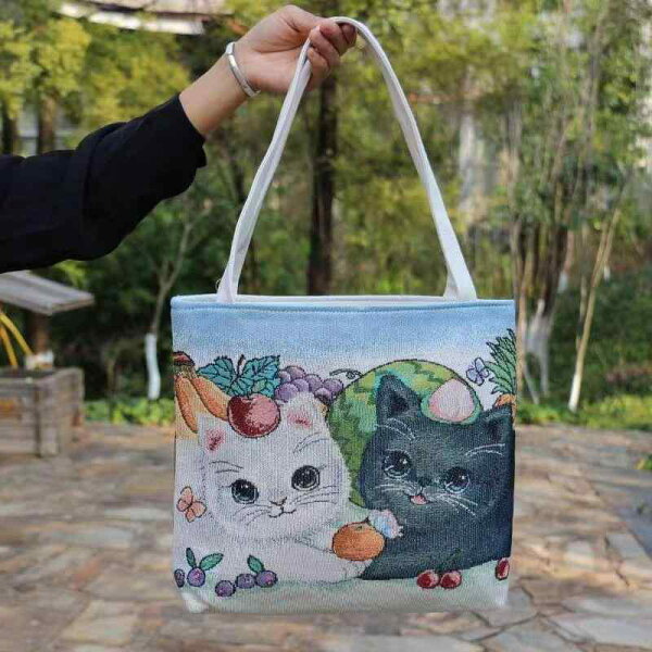 モズラボのトートバッグ 大容量 帆布 金糸刺繍 花柄 横型 スクエア型 ジッパー開閉 内ポケット付き A4対応 手提げ ショッピング 普段使い 春夏 裏地付き(x5)|詳細画像