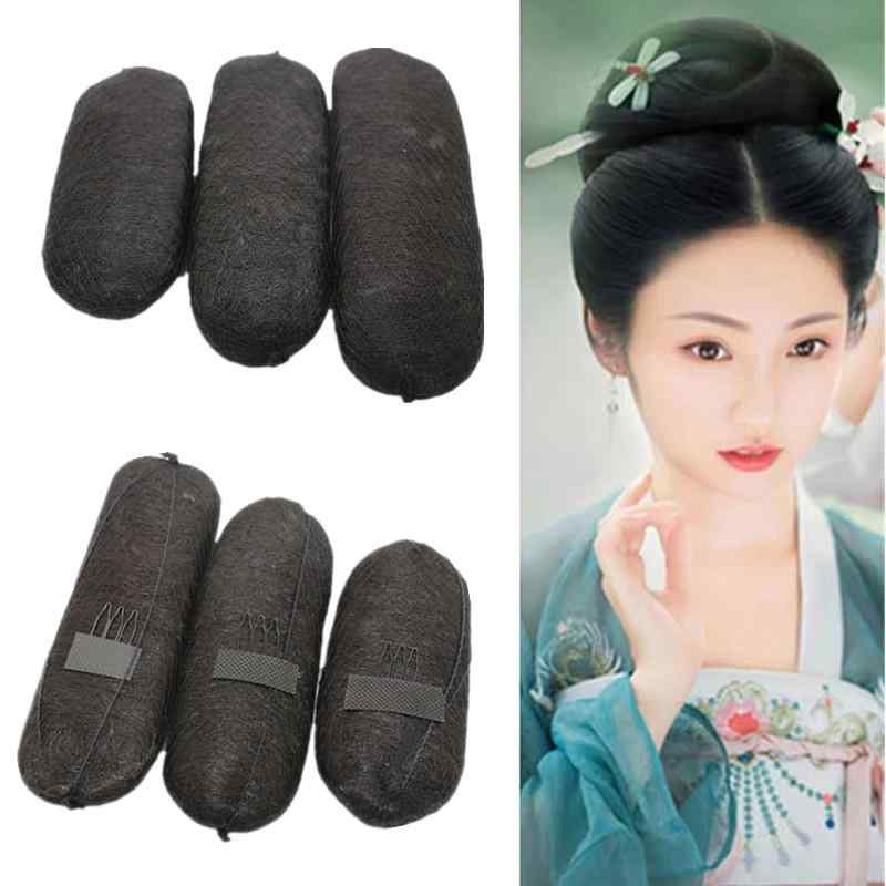 ヘアピース 盛り髪パッド ボリュームアップ ふんわり まとめ髪 アップヘア用 自然な質感 和装 古風 コ..